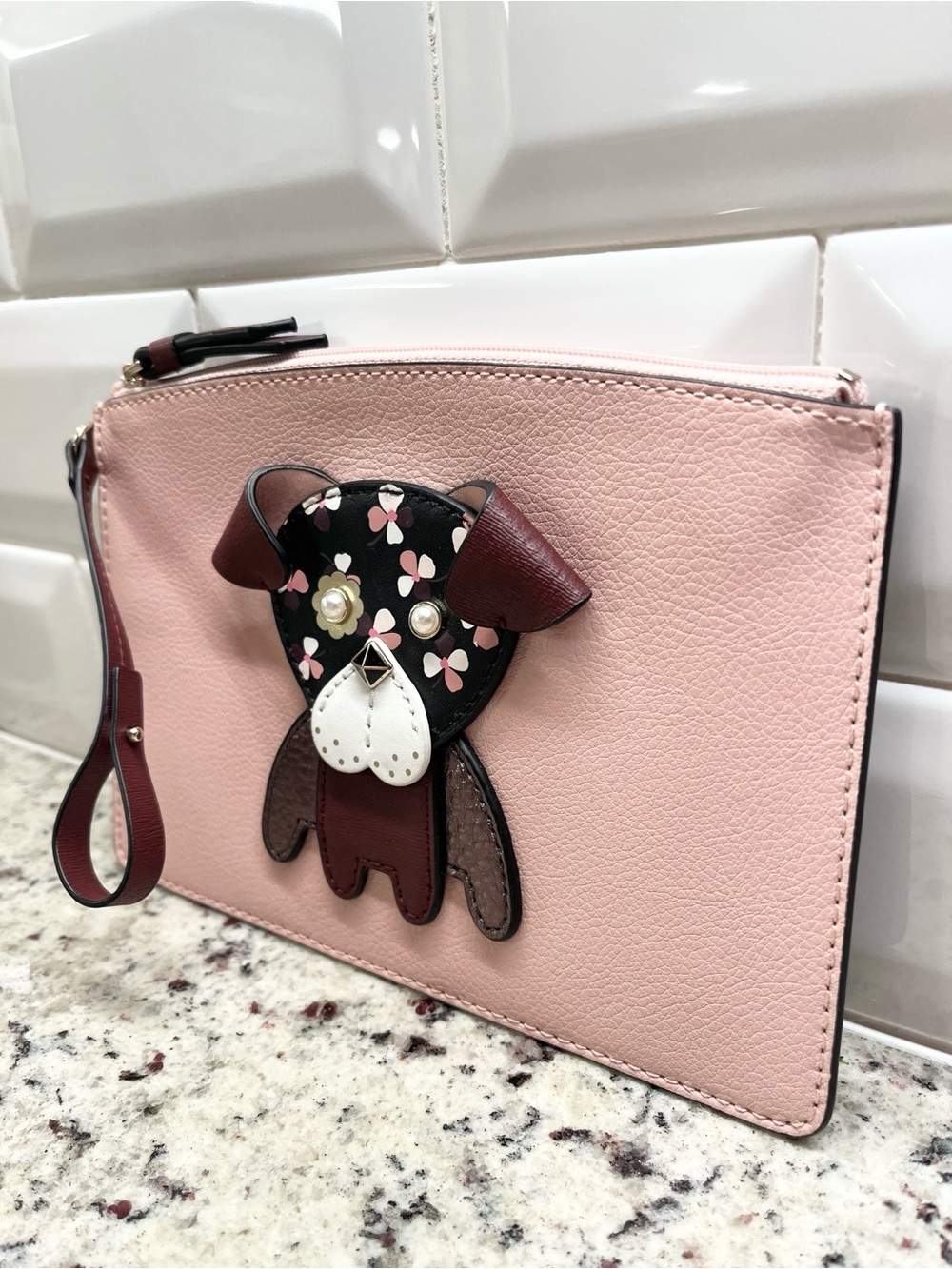 Kate Spade Floral Pup Wristlet NWOT - Picture 3 of 11